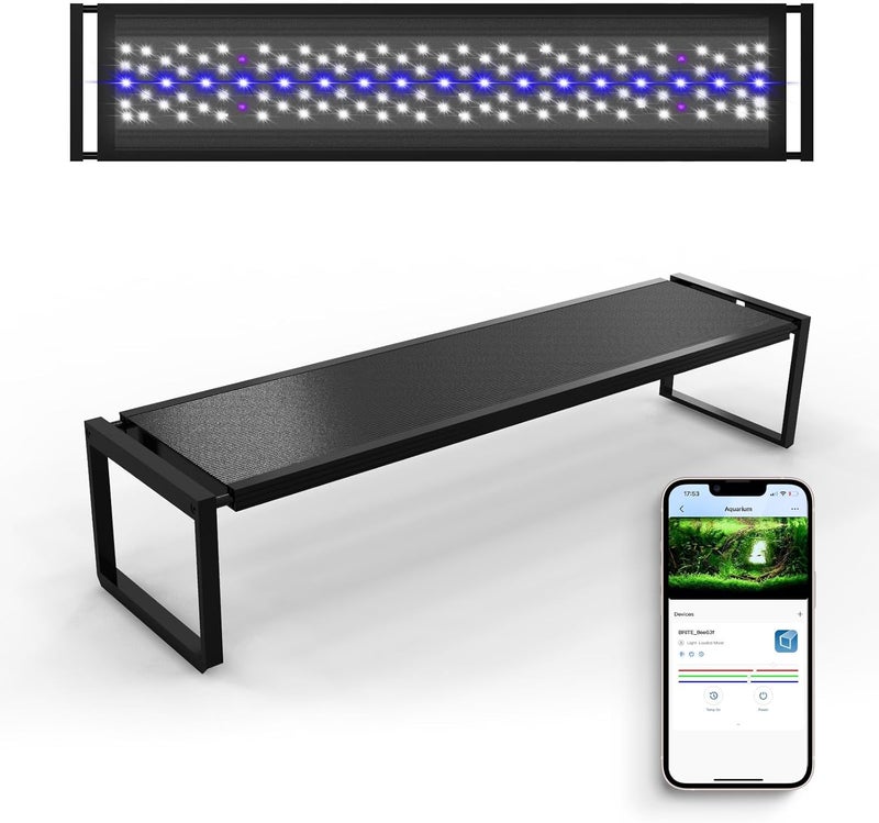 Fzone LED Aquarium Light with APP Control, Full Spectrum for 18-24‘’ Planted Aquariums, Timer Sunrise/Sunset,24W (Light 45) - Image 1